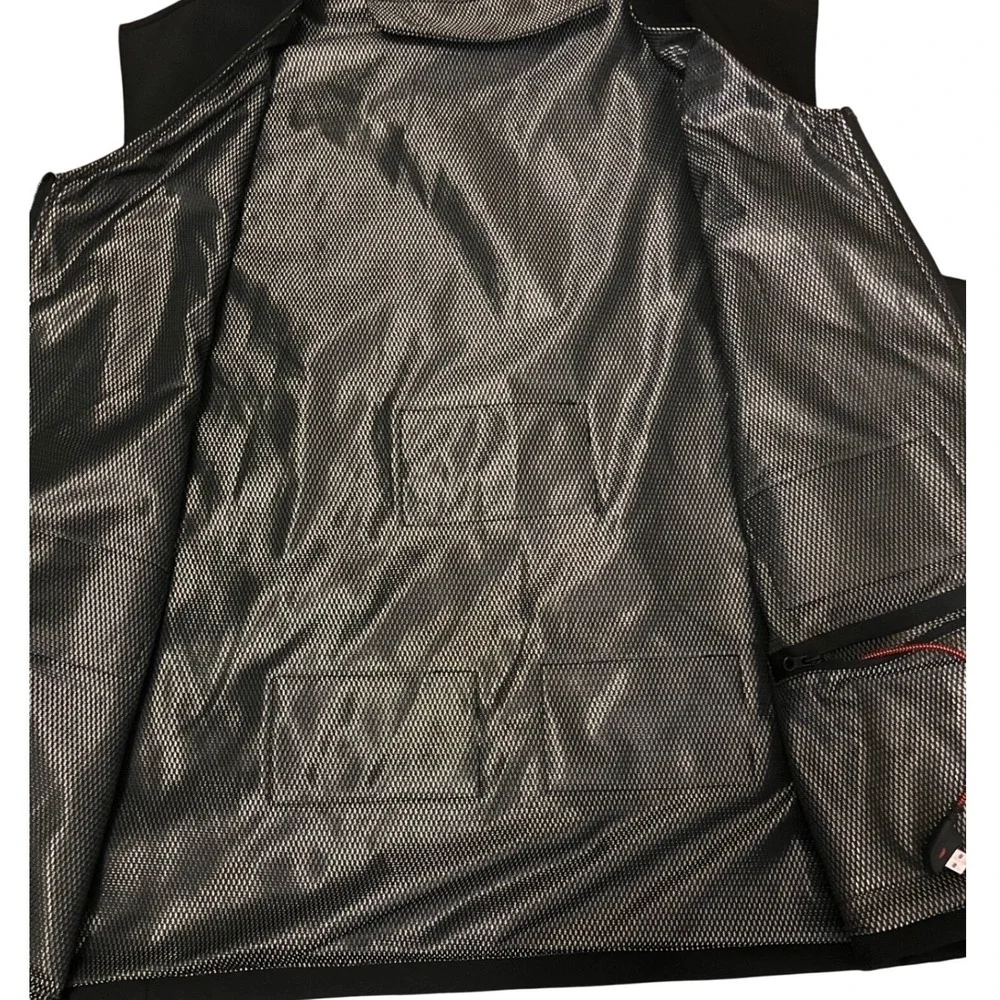 NWOT DOACE Black All-Area Heated Vest USB Powered Size 3XL Full Zip Mesh Lining